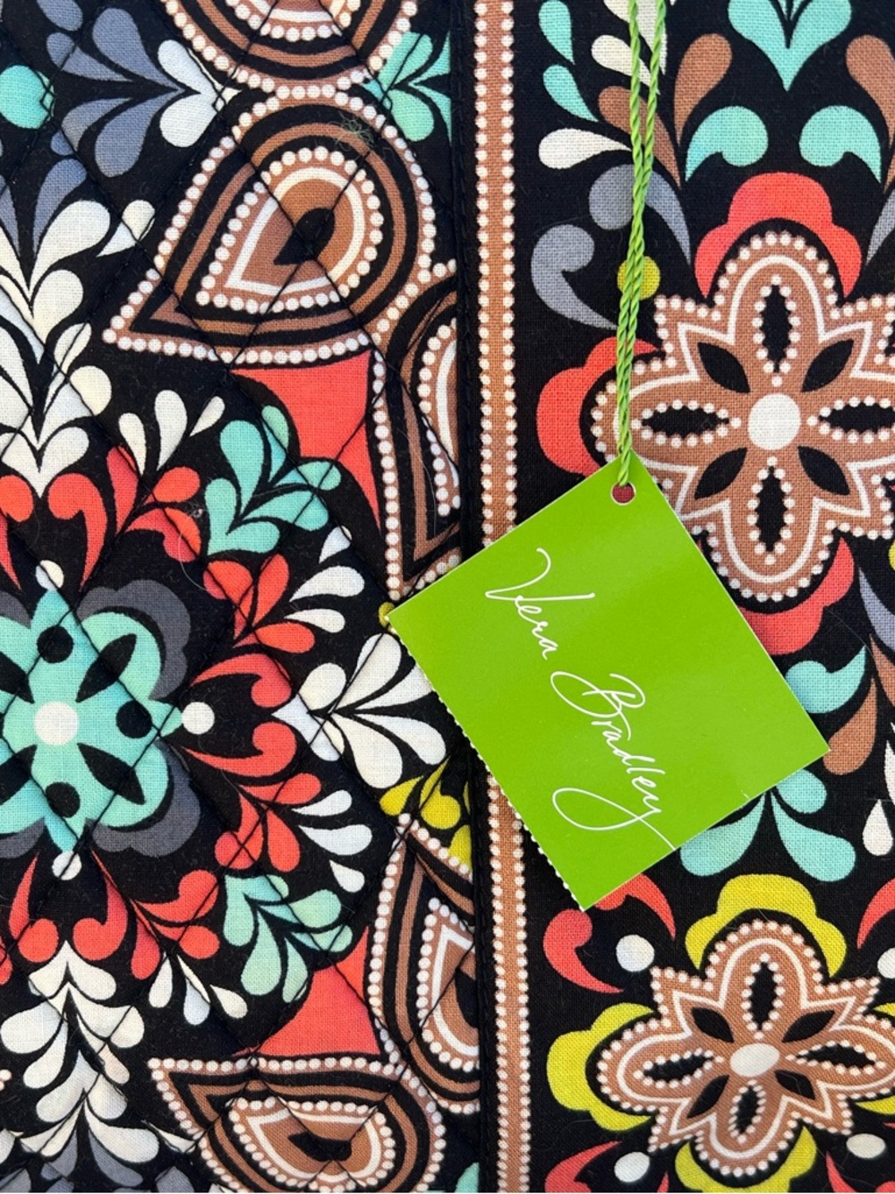 Vera Bradley WeekenderSierraQuilted Travel Bag with Multicolor Floral Medallions - Picture 2 of 9